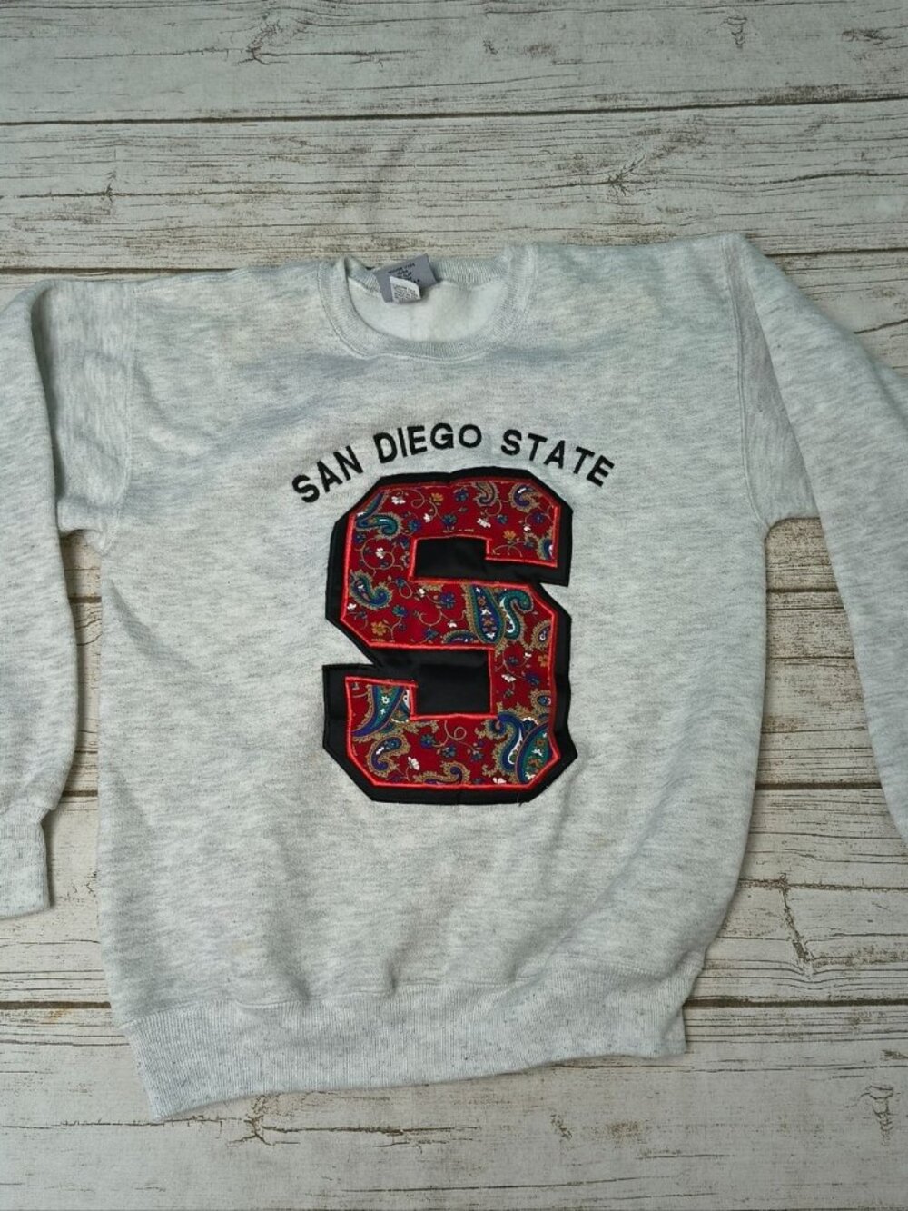 Vintage San Diego State Embroidered Crewneck Sweater Size Small